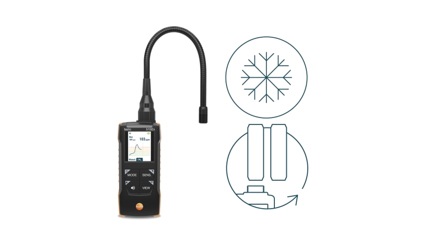 Testo 515 Ex - Kombinovaný detektor plynov a chladív